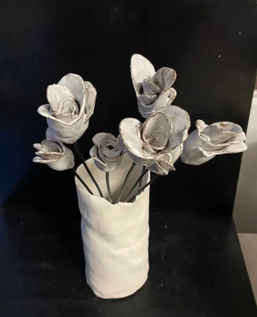 Fleur en céramique